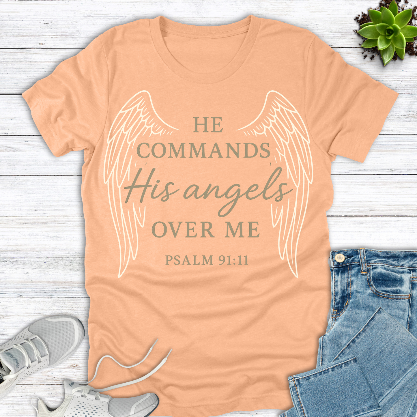 He Commands His Angels T-Shirt