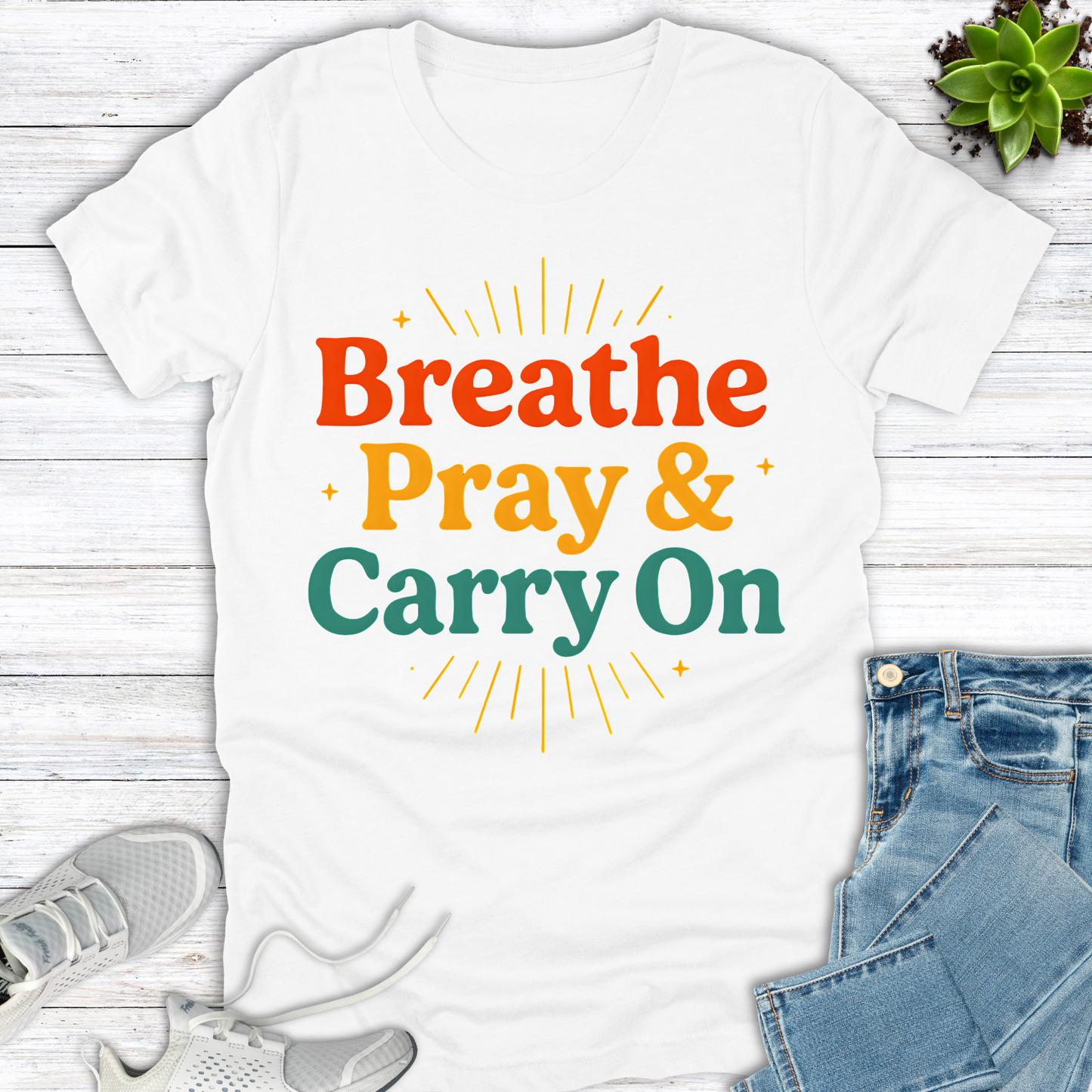 Breathe Pray & Carry On T-Shirt