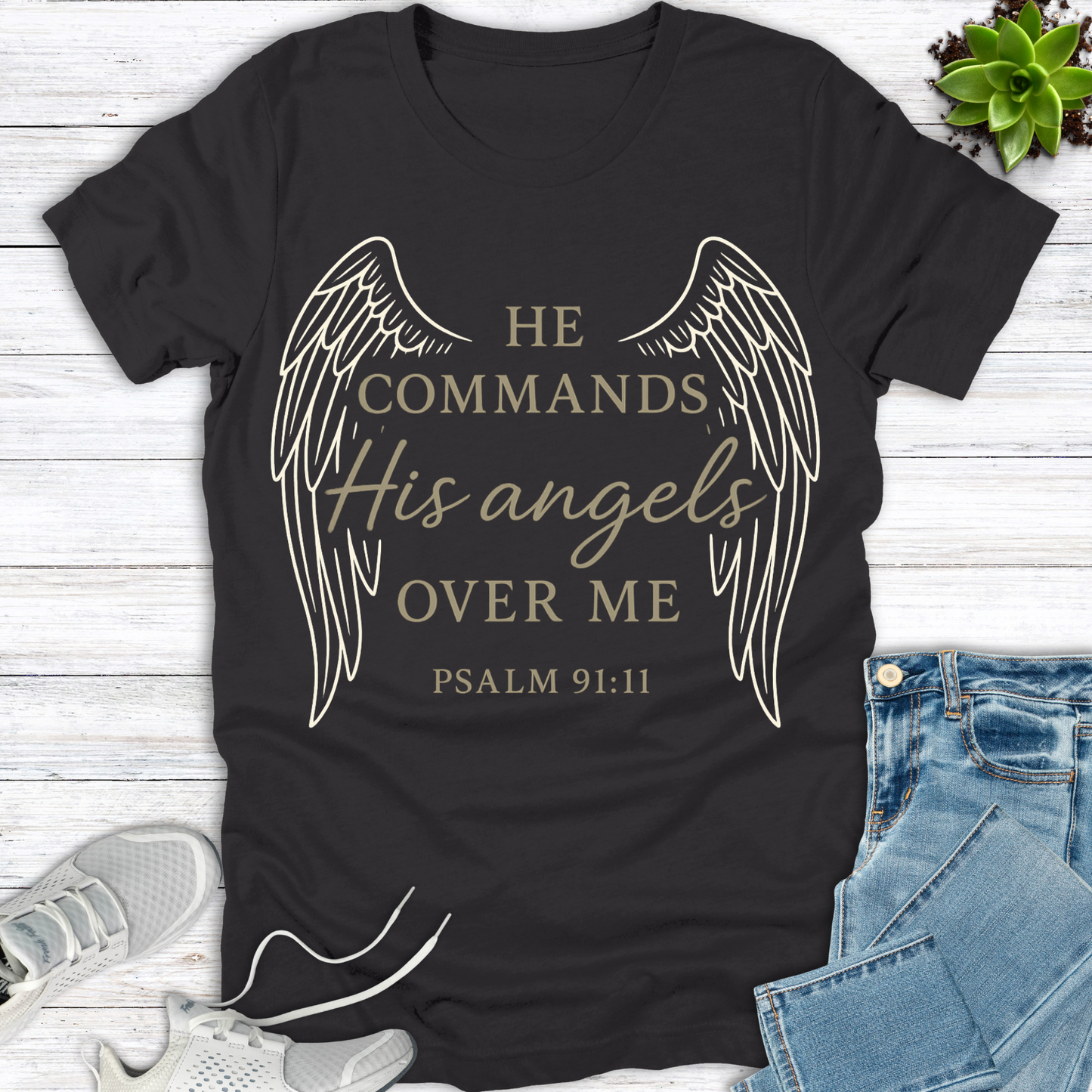 He Commands His Angels T-Shirt