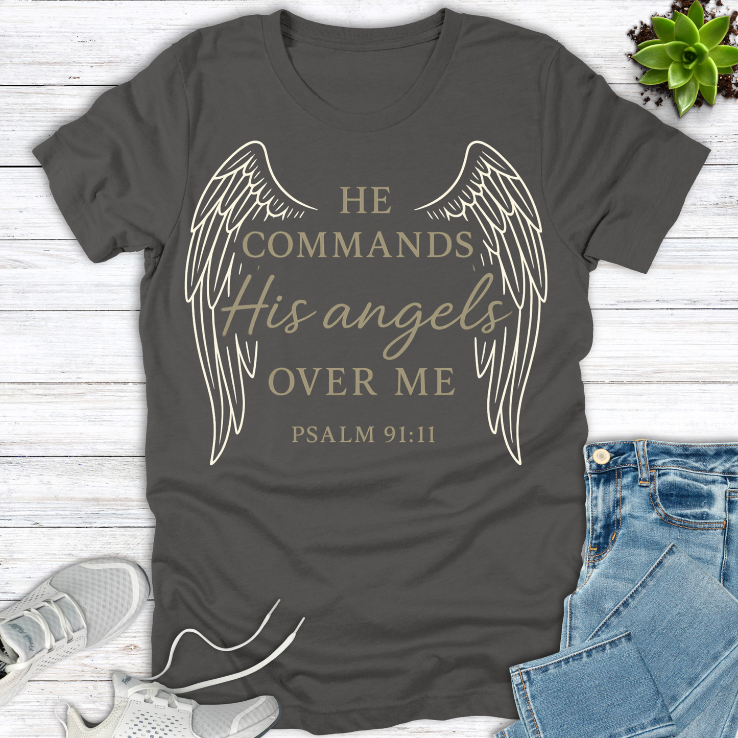 He Commands His Angels T-Shirt